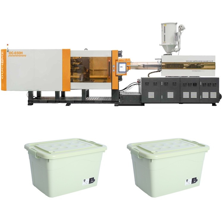 650t Plastic Storage Box Screw C Injection Molding Machine Making Orange Energy Saving Support Customization