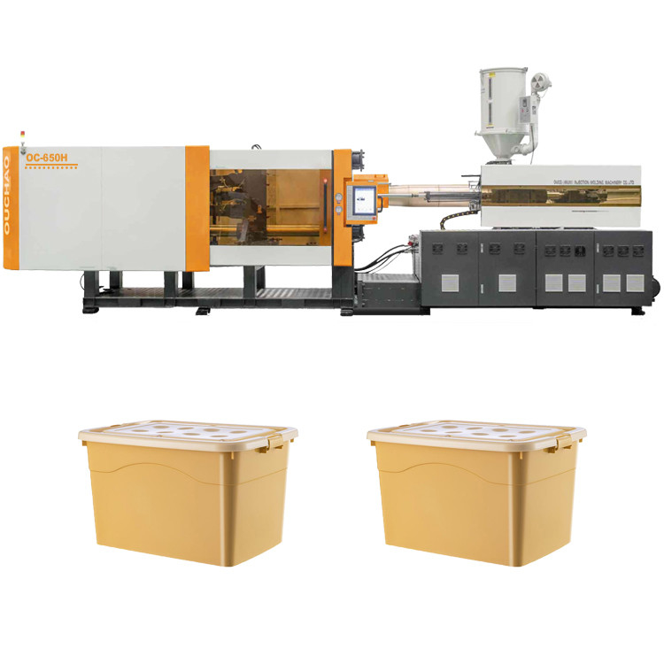 OUCO 650T Hydraulic Servo Waterproof And Dust Proof Large-Capacity Plastic Storage Box Injection Molding Machine