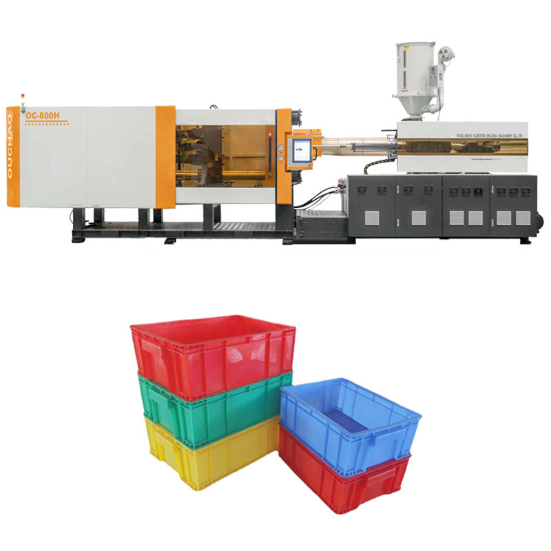 Efficient 800T High Output Injection Molding Machine For Turnover Box Production